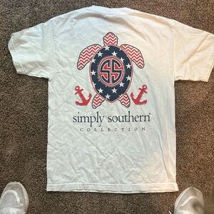 Simply Southern Tee, coastal July 4th vibes, size M